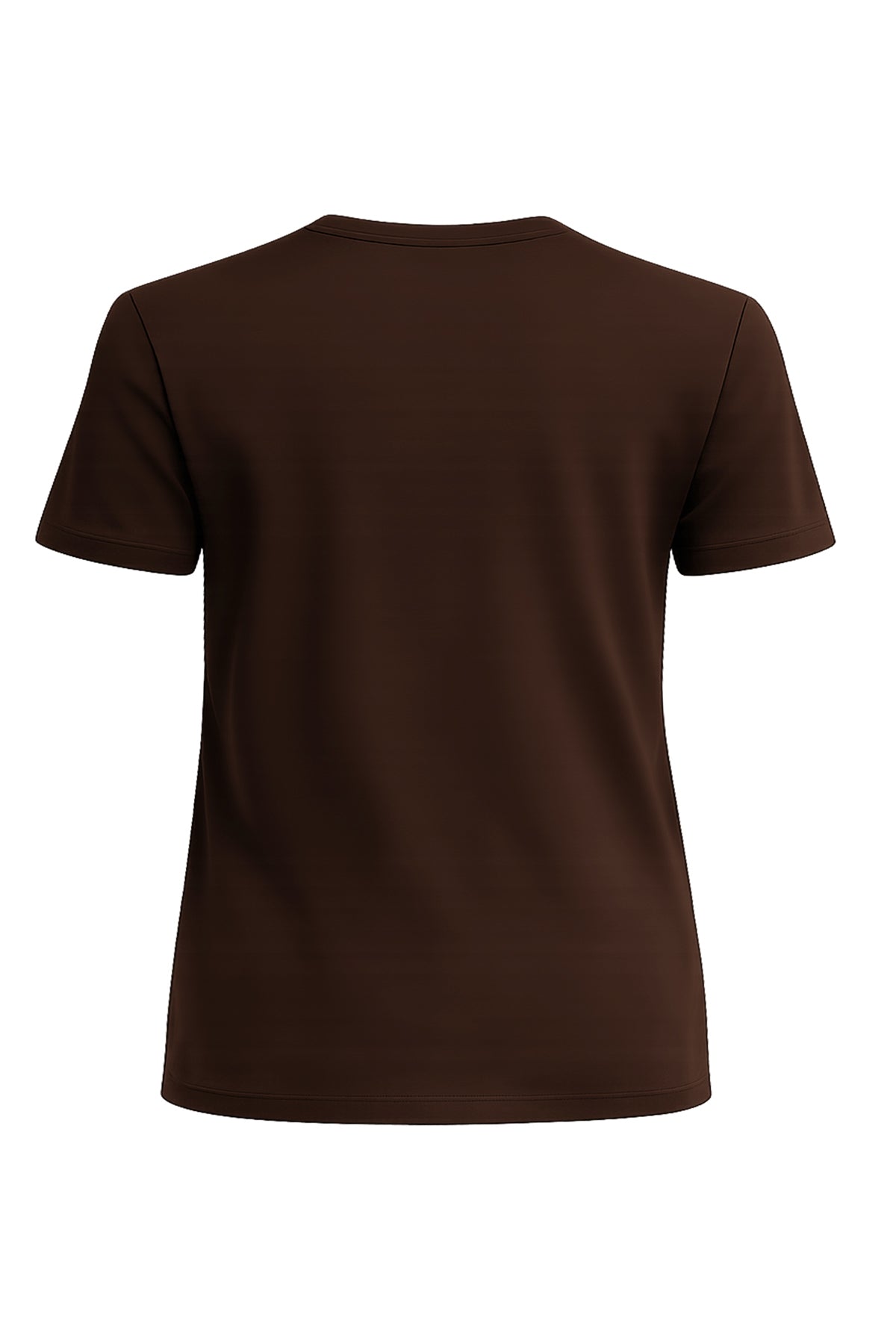 Kadın Kahverengi Lyocell Regular Fit T-Shirt-SFWTI0021