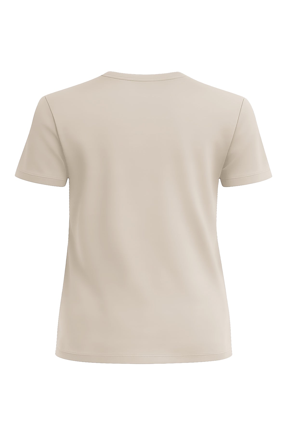 Kadın Taş Lyocell Regular Fit T-Shirt-SFWTI0021