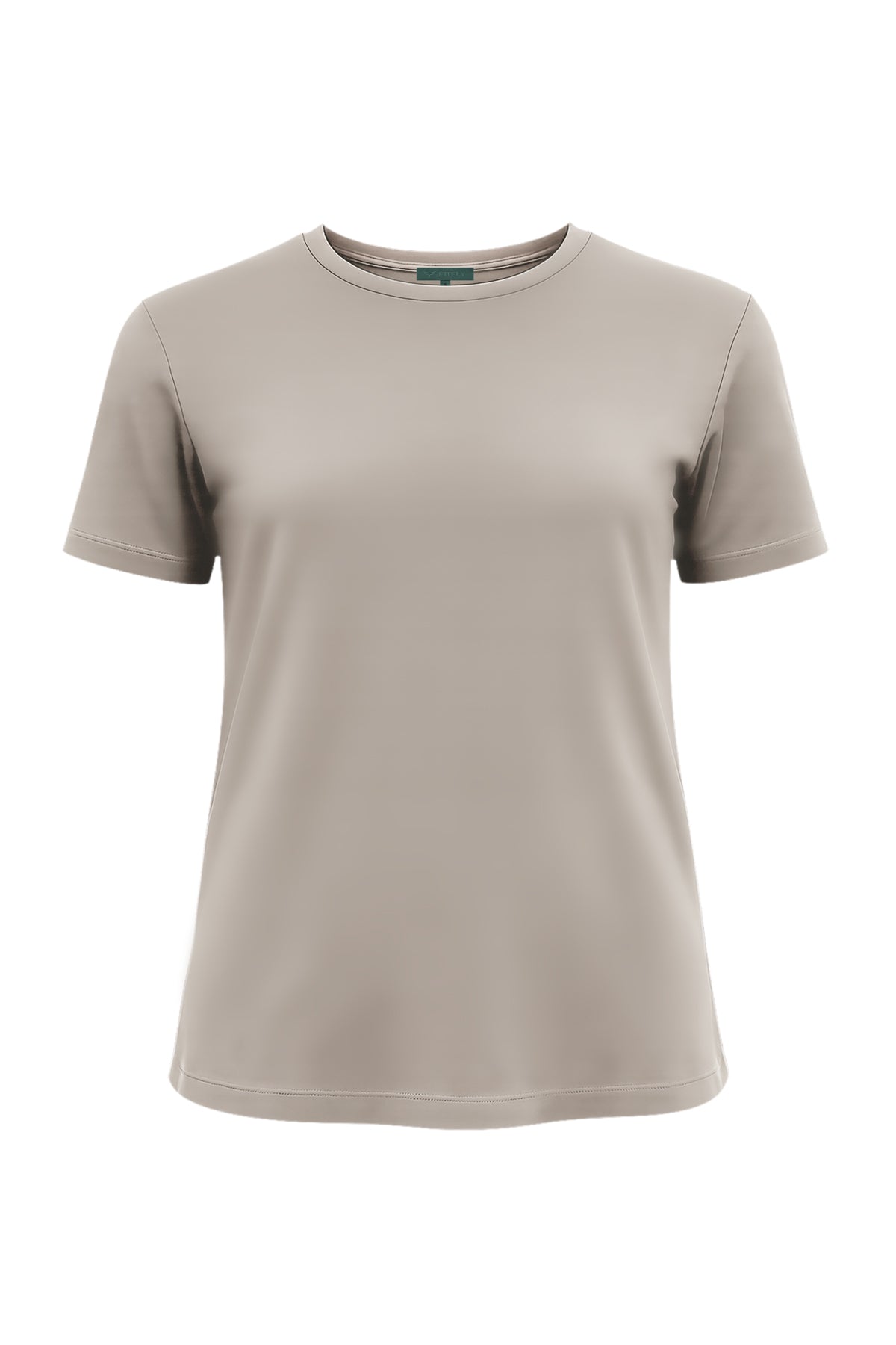 Kadın Vizon Lyocell Regular Fit T-Shirt-SFWTI0021