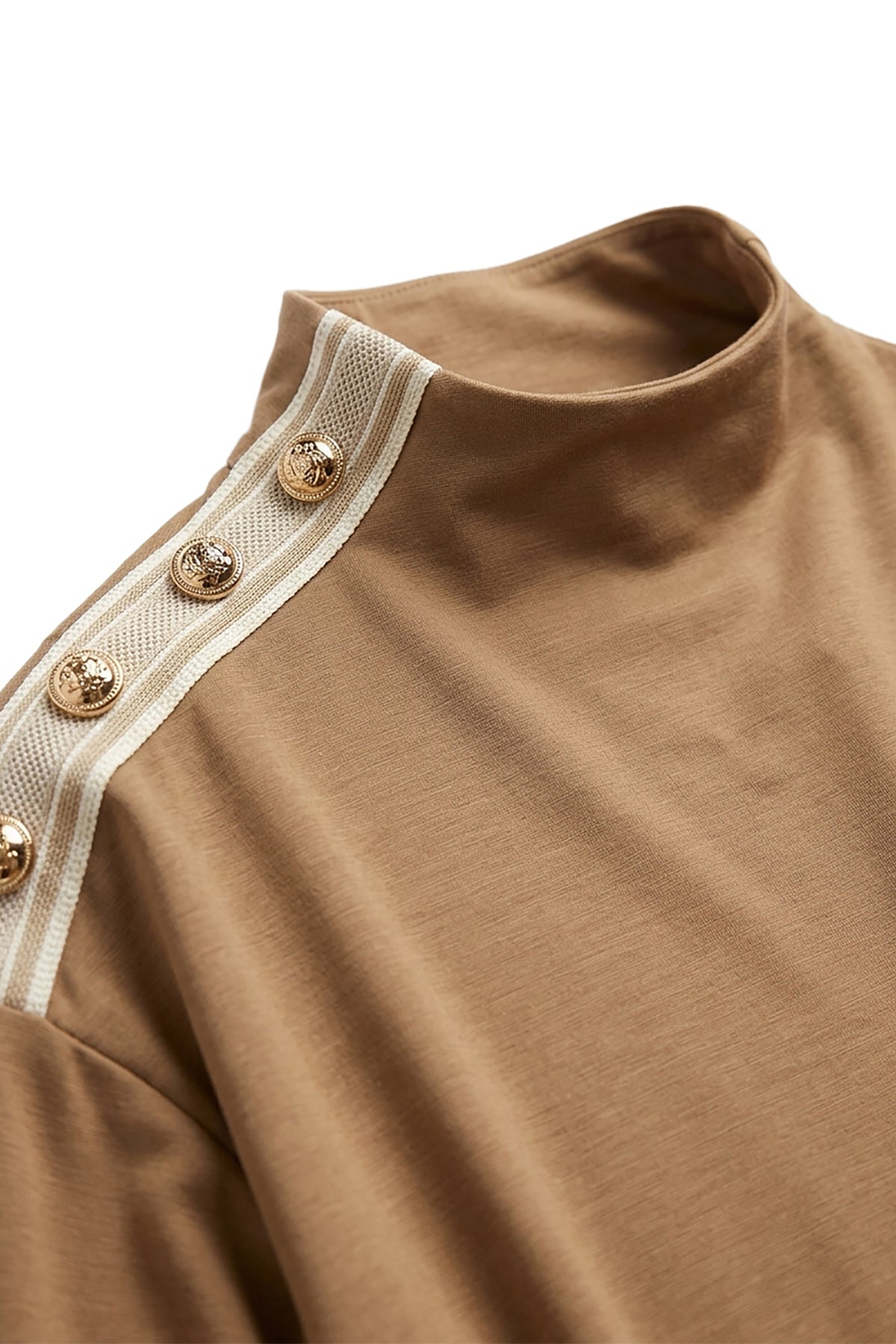 Kadın Camel Lyocell Elbise-WFWEL0119