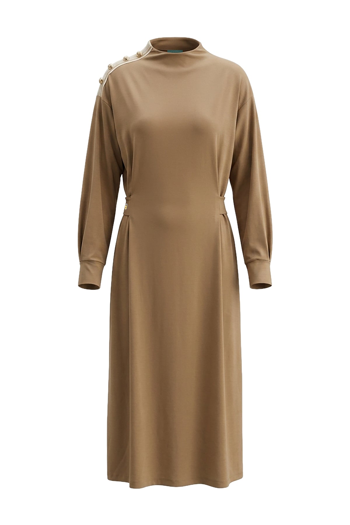 Kadın Camel Lyocell Elbise-WFWEL0119