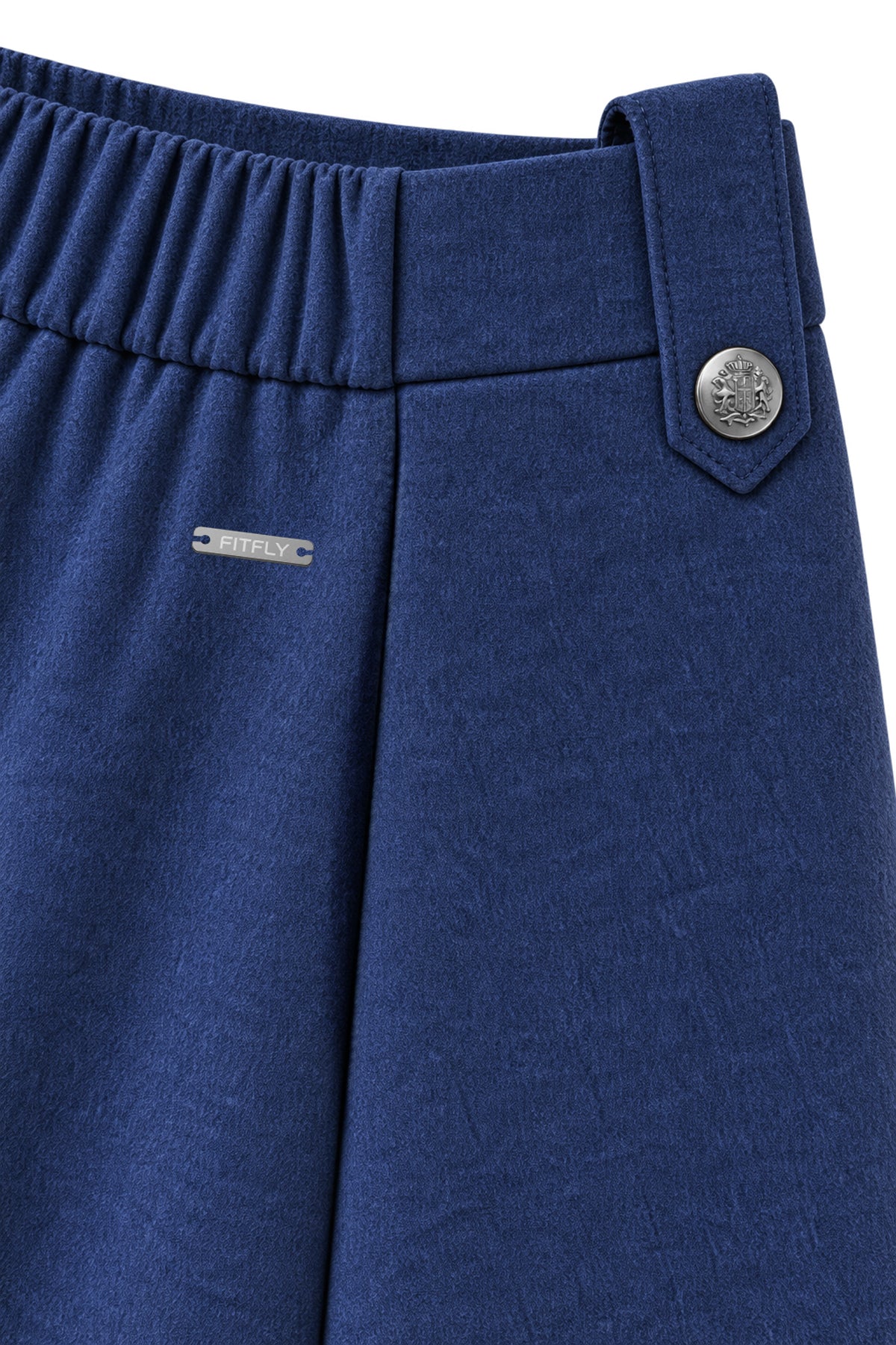 Kadın Lacivert Denim Melanj Yün Dokulu Etek-WFWET0103