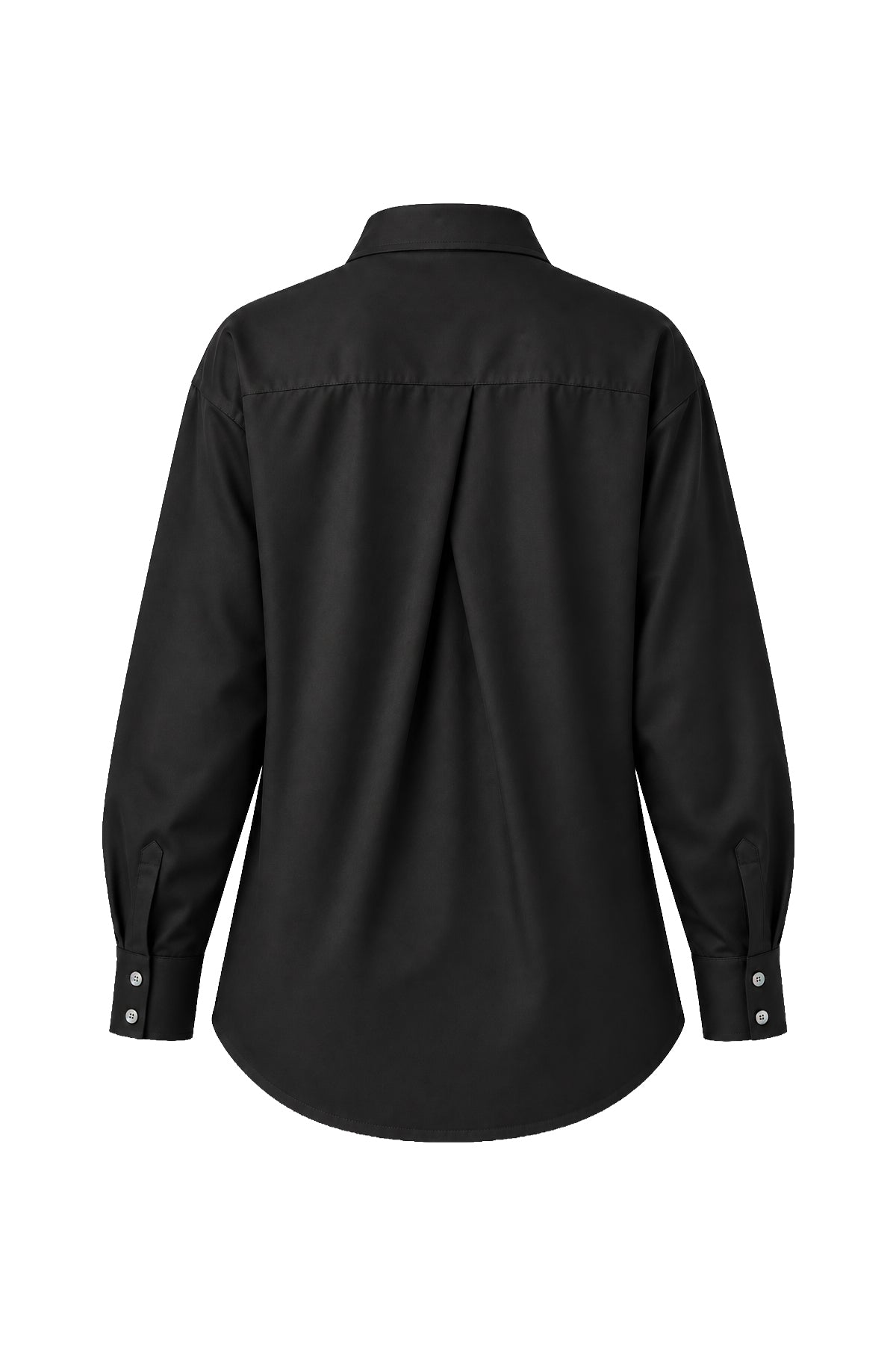 Kadın Siyah Premium Modal Oversize Gömlek-WFWGM0129
