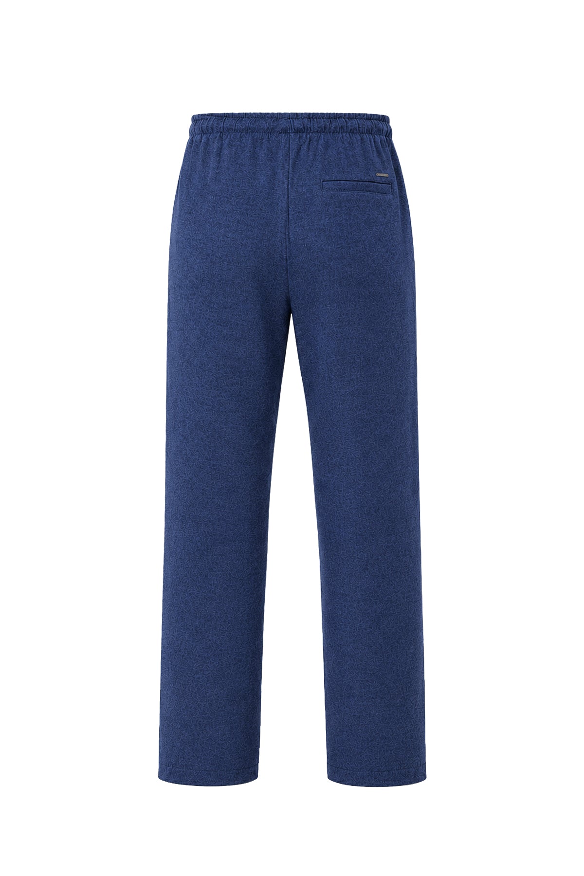 Kadın Lacivert Denim Melanj Yün Dokulu Palazzo Pantolon-WFWPA0058