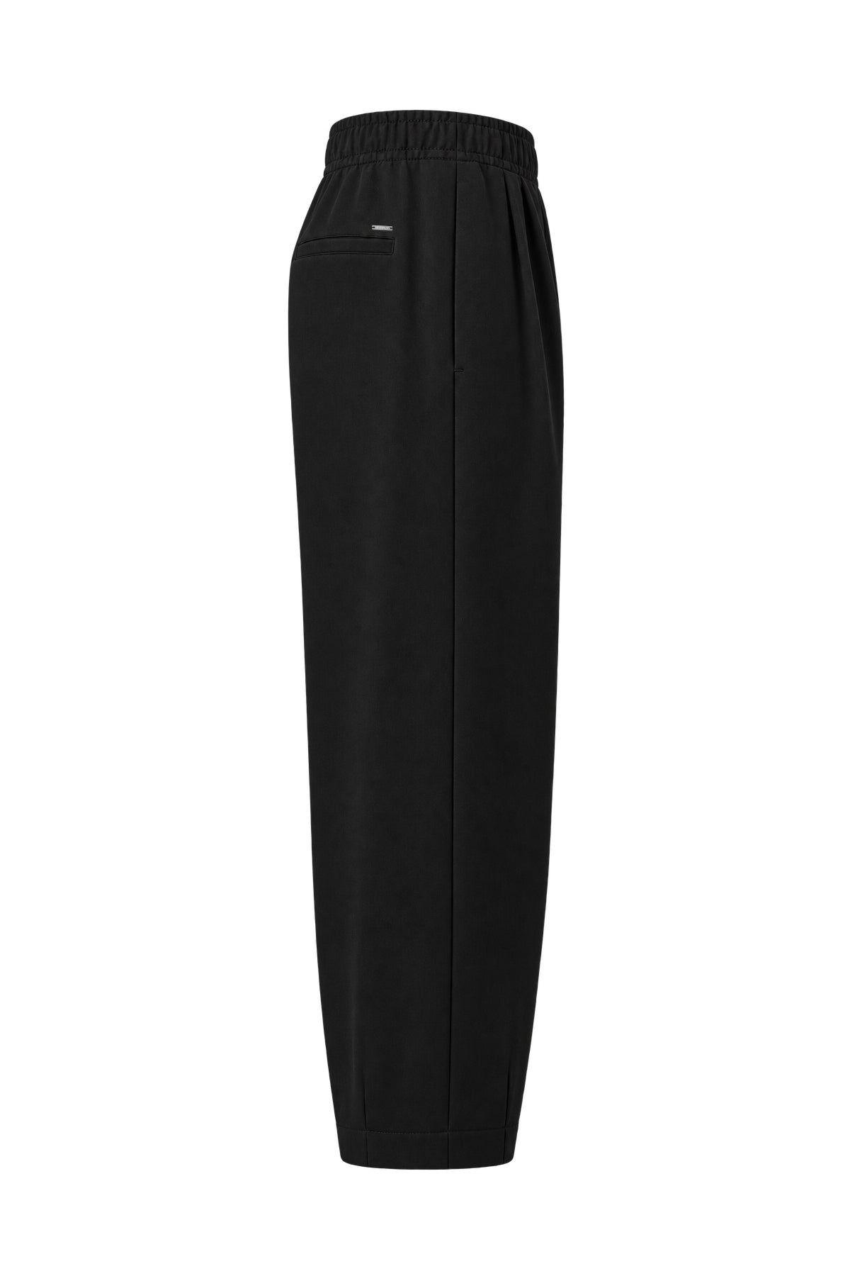 Kadın Siyah Lastikli Bel Barrel Pantolon-WFWPA0062