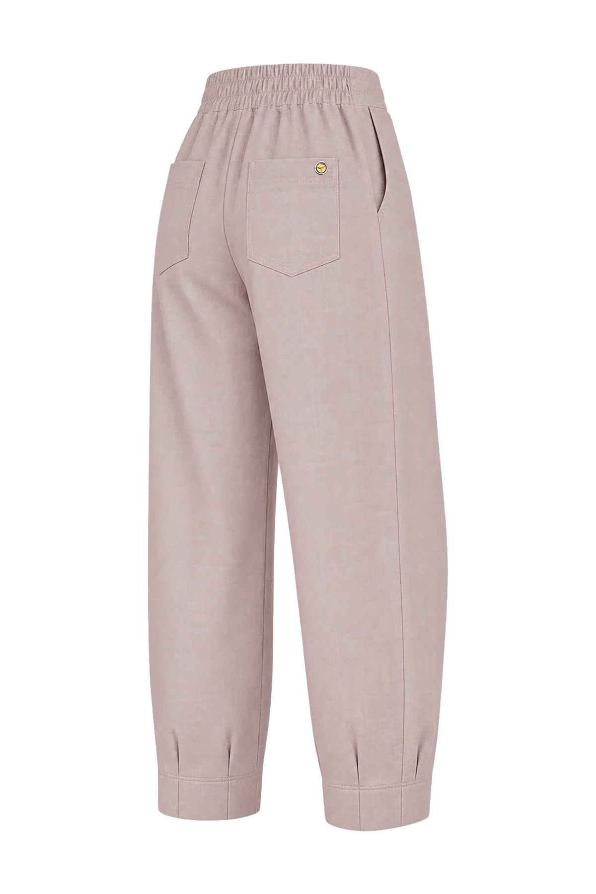 Kadın Pudra Pembe Denim Görünümlü Mom Pantolon-WFWPA0082