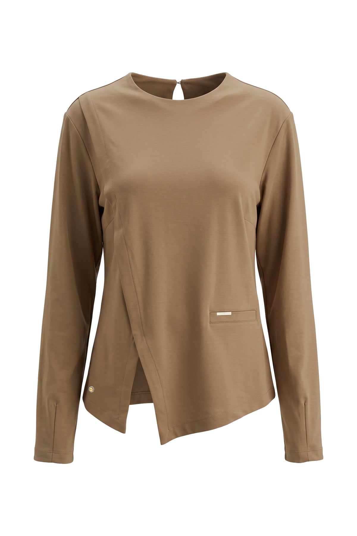 Kadın Camel Lyocell Bluzlu Takım-WFWTK0121